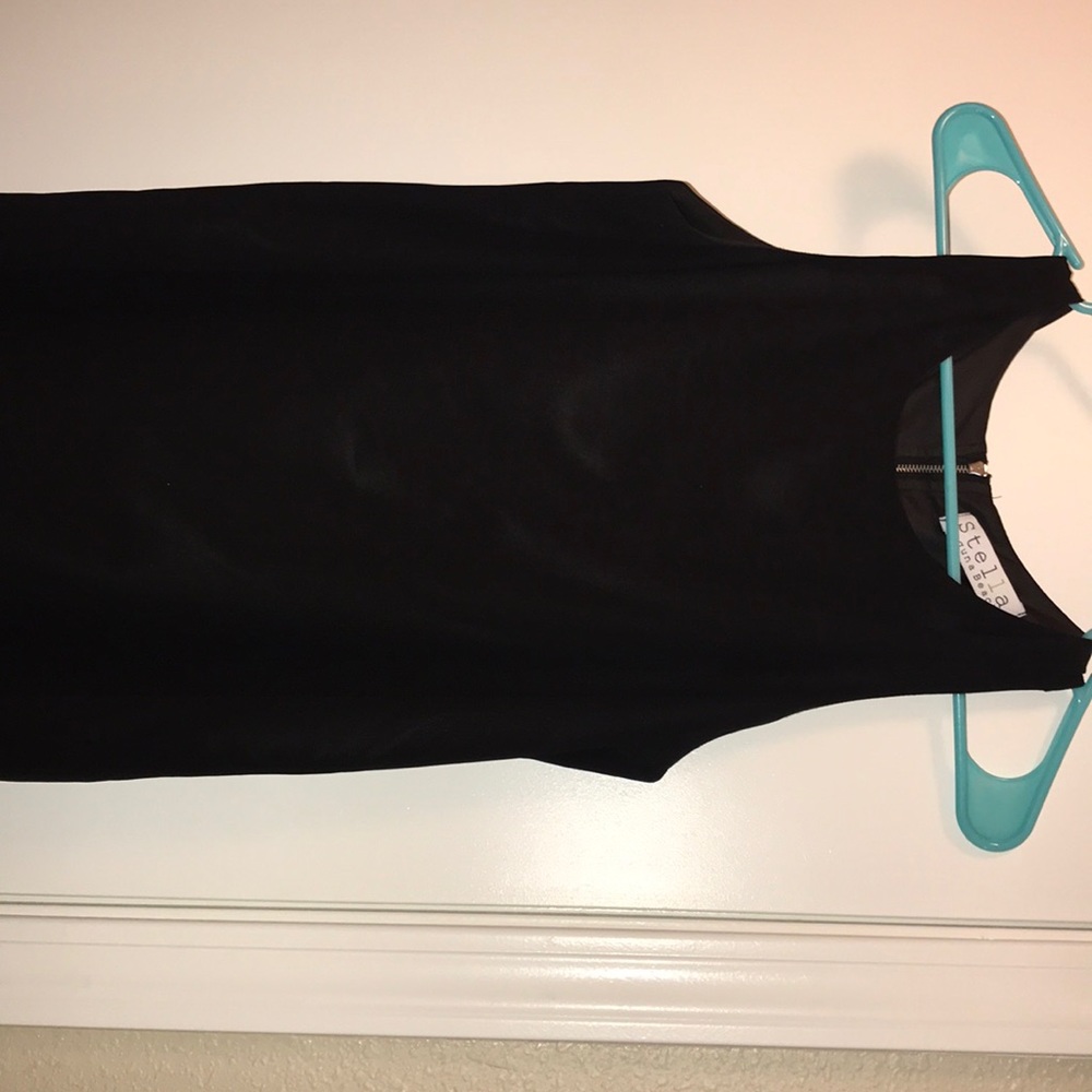 Black flowy mini dress